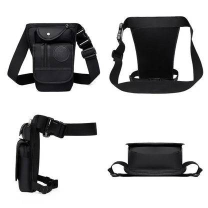 Men's Waterproof Oxford Fashion Crossbody Bags Multi-function Leg Bag Soft And Light Multi Layer Large Capacity Men Shoulder Bag