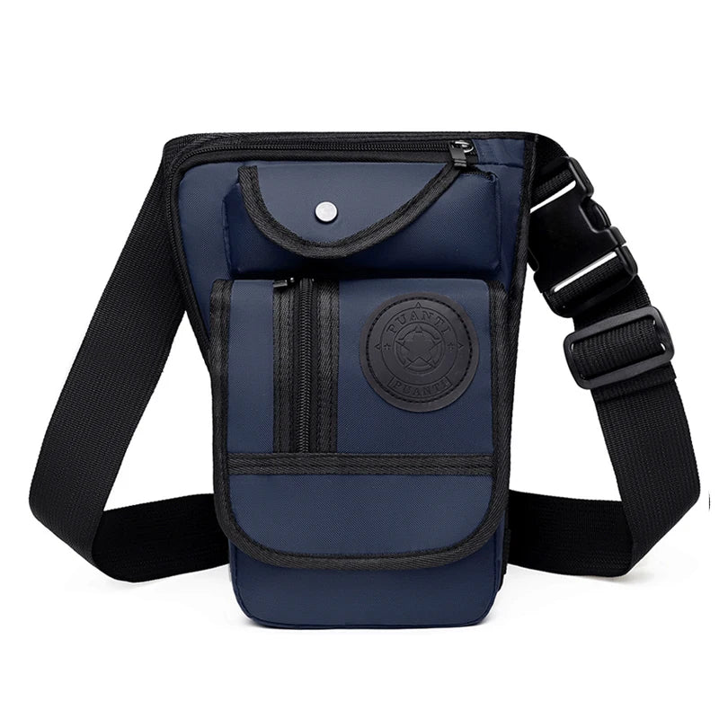 Men's Waterproof Oxford Fashion Crossbody Bags Multi-function Leg Bag Soft And Light Multi Layer Large Capacity Men Shoulder Bag