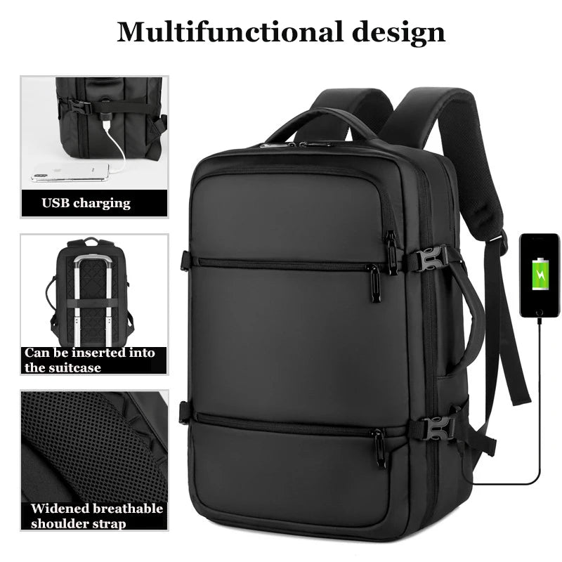 Men's backpack waterproof 15.6 inch Business Laptop Backpack school travel bag USB charging Backpack Large capacity new Mochila