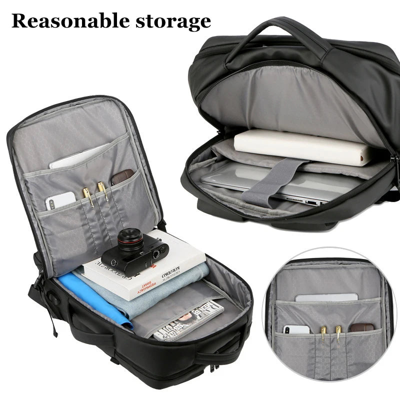 Men's backpack waterproof 15.6 inch Business Laptop Backpack school travel bag USB charging Backpack Large capacity new Mochila