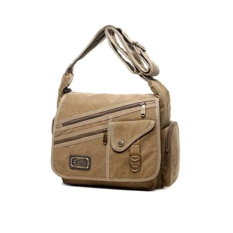 Men's bag Crossbody Bag Multifunction Men Retro Handbags Canvas Shoulder Messenger Bags Leisure Package Shoulder bag