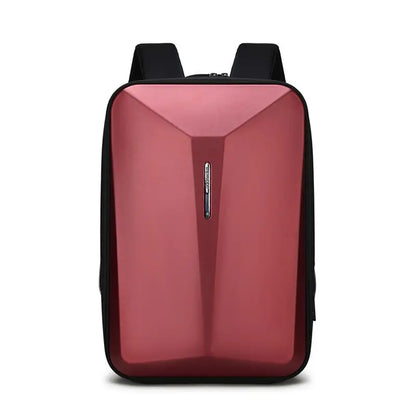 Men's laptop backpack plastic hard case computer bag Men's business waterproof backpack with USB charging port and password lock
