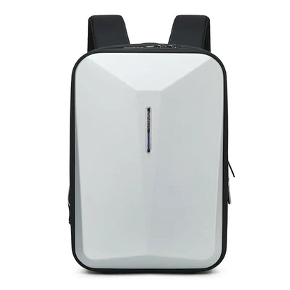 Men's laptop backpack plastic hard case computer bag Men's business waterproof backpack with USB charging port and password lock