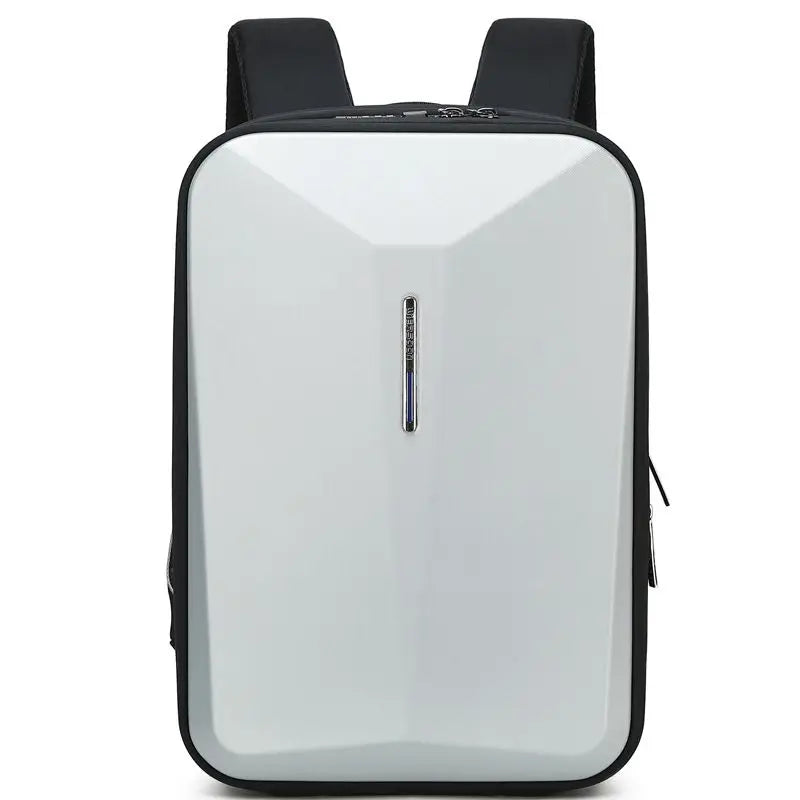 Men's laptop backpack plastic hard case computer bag Men's business waterproof backpack with USB charging port and password lock