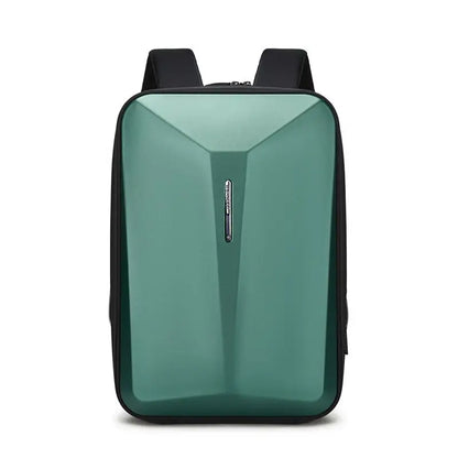 Men's laptop backpack plastic hard case computer bag Men's business waterproof backpack with USB charging port and password lock