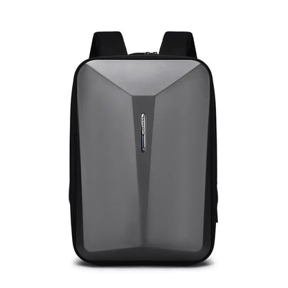 Men's laptop backpack plastic hard case computer bag Men's business waterproof backpack with USB charging port and password lock