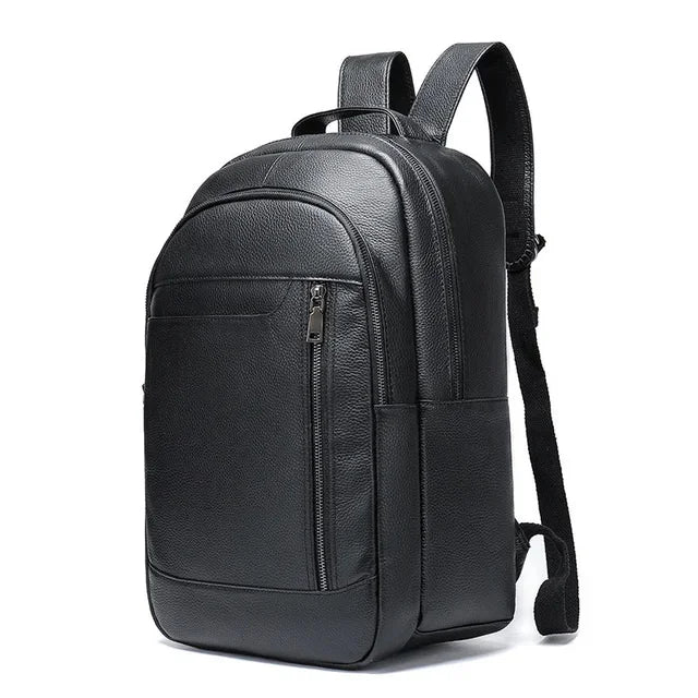 Men's leather large capacity business leisure travel computer backpack fashion trend first layer cowhide school bag man