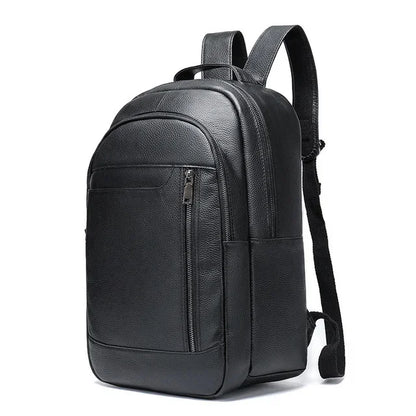 Men's leather large capacity business leisure travel computer backpack fashion trend first layer cowhide school bag man