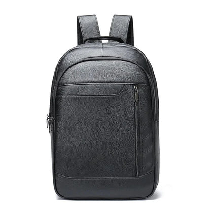 Men's leather large capacity business leisure travel computer backpack fashion trend first layer cowhide school bag man
