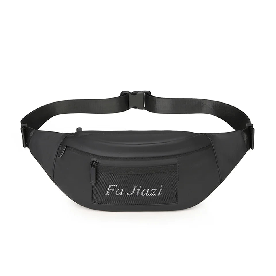 Men's nylon waist bag Fanny Pack belt waist bag laser chest phone bag sling bag multi-function sports and leisure