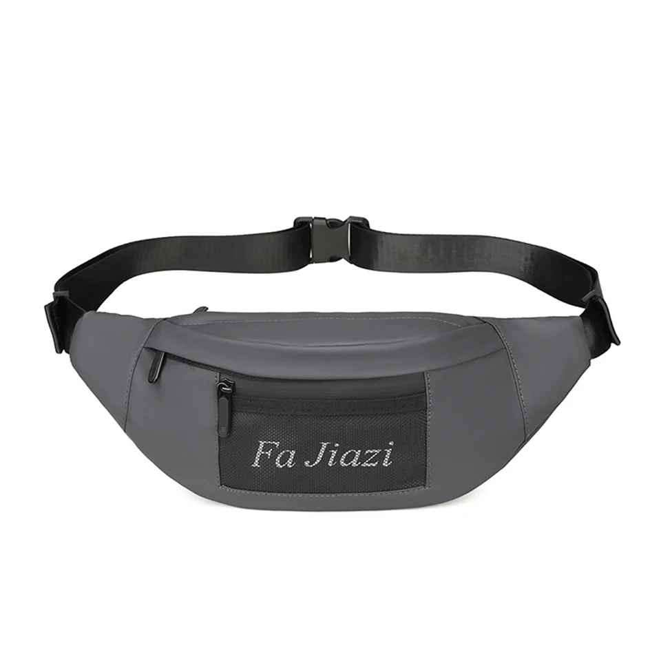Men's nylon waist bag Fanny Pack belt waist bag laser chest phone bag sling bag multi-function sports and leisure