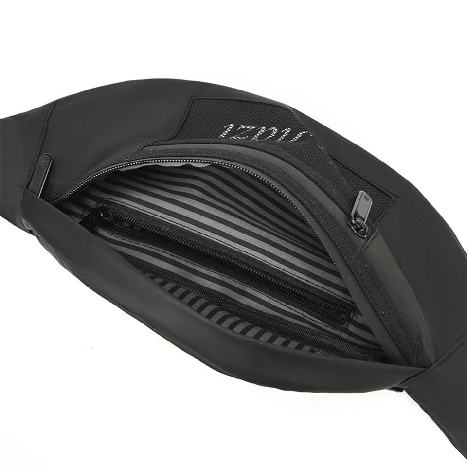 Men's nylon waist bag Fanny Pack belt waist bag laser chest phone bag sling bag multi-function sports and leisure