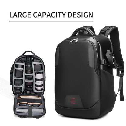 Men travel Professional SLR camera backpack With tripod bracket Detachable into a  40L travel waterproof 16 inch Laptop Backpack