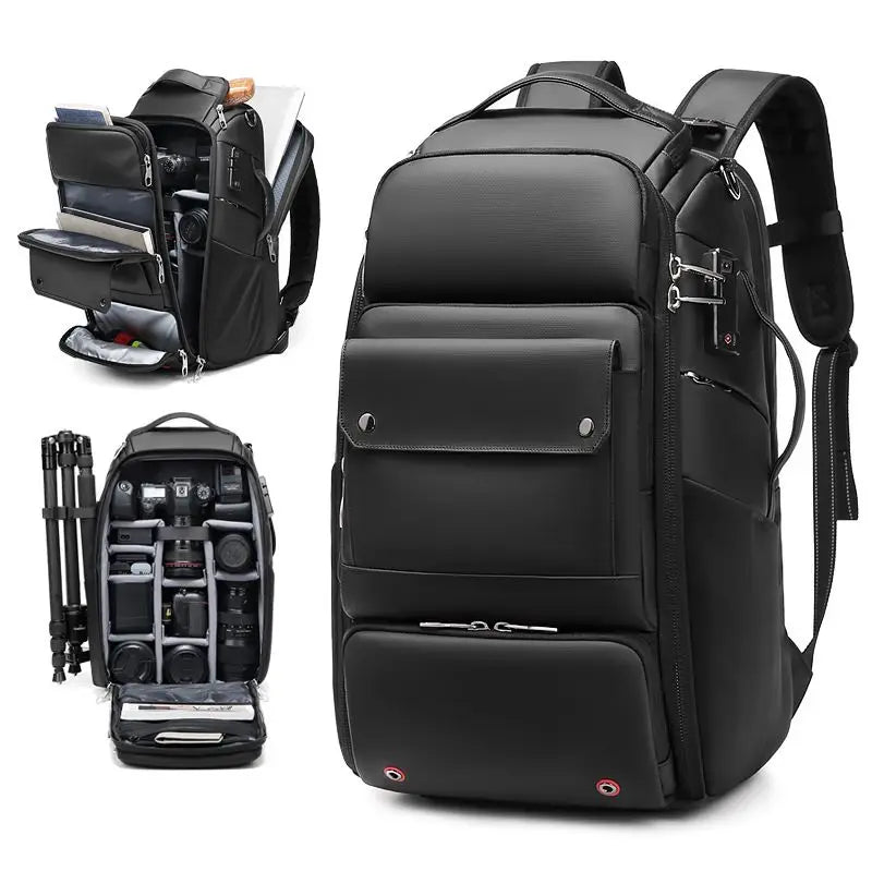 Men travel Professional SLR camera backpack With tripod bracket Detachable into a Anti-theft 40L travel 17 inch Laptop Backpack