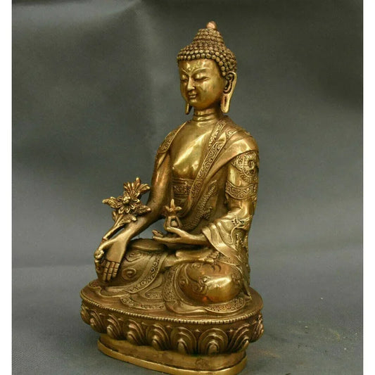 Menla Medicine Medical Buddha Medicine Buddha Statue Dragon Bhaisajya copper