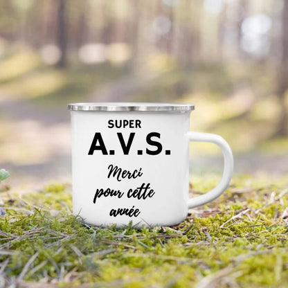 Merci AVS Flower Print Mugs Creative Coffee Tea Cups Enamel Mug School Home Retro Handle Drinkware Drinks Water Cup Gift For AVS