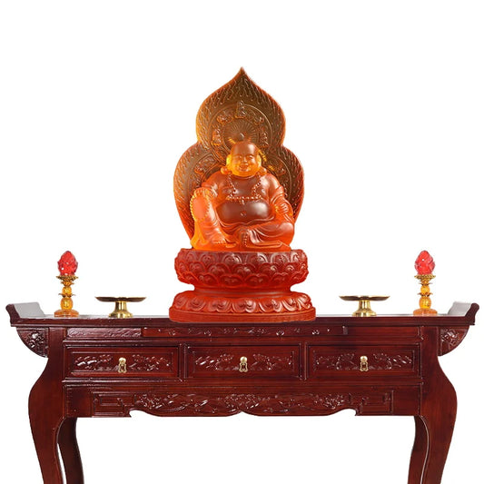 Merry Maitreya Buddha Figure Statue Resin Art Sculpture large size decorative buddhas Home living room  feng shui ornaments