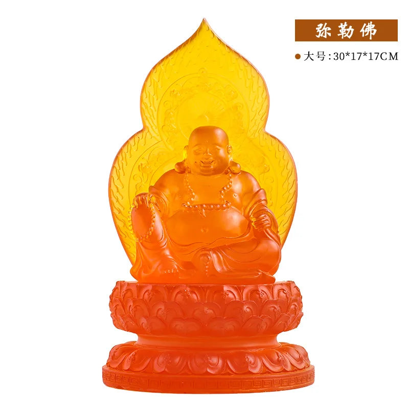Merry Maitreya Buddha Figure Statue Resin Art Sculpture large size decorative buddhas Home living room  feng shui ornaments