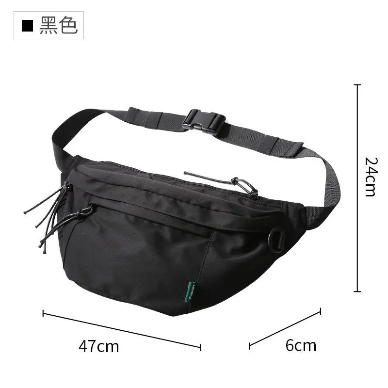 Mesh Design Fashion Men Chest Bag 9.7inch Ipad Waterproof Breathable Multilayer Oxford Sports Cycling Short Trip Waist Bag