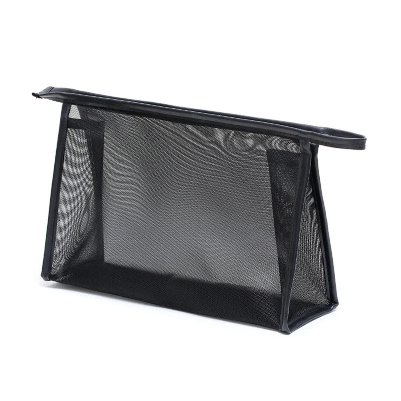 Mesh Makeup Bag Zipper Pouch Cosmetic Organizer Case Travel Toiletry Bags Organize Supplies Daily Cosmetics Accessories