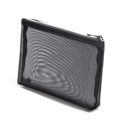 Mesh Makeup Bag Zipper Pouch Cosmetic Organizer Case Travel Toiletry Bags Organize Supplies Daily Cosmetics Accessories