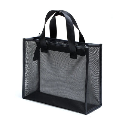Mesh Makeup Bag Zipper Pouch Cosmetic Organizer Case Travel Toiletry Bags Organize Supplies Daily Cosmetics Accessories