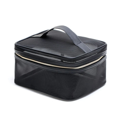 Mesh Makeup Bag Zipper Pouch Cosmetic Organizer Case Travel Toiletry Bags Organize Supplies Daily Cosmetics Accessories