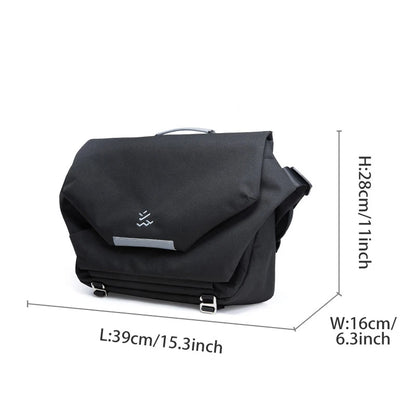 Messenger Bag for Men, Waterproof Oxford Crossbody Bag Fit 14 inch Laptop, College Work Travel Black Shoulder Bag
