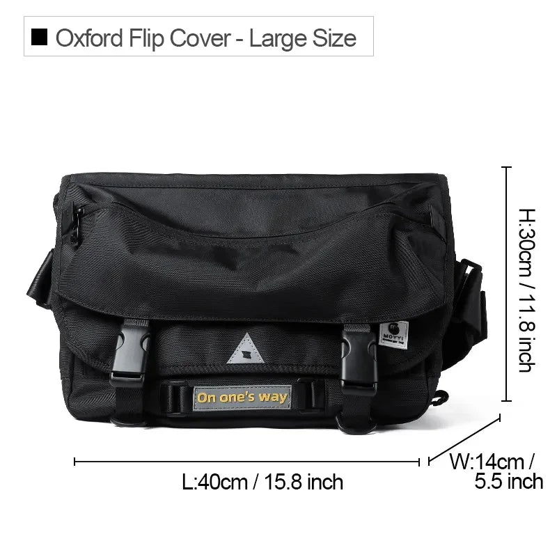 Messenger Bags For Men Waterproof Large Crossbody Shoulder Men's Hip Hop Street Cycling Travel Multilayer Antitheft Design Bags