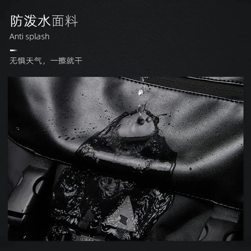 Messenger Bags For Men Waterproof Large Crossbody Shoulder Men's Hip Hop Street Cycling Travel Multilayer Antitheft Design Bags