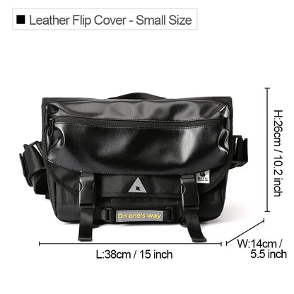 Messenger Bags For Men Waterproof Large Crossbody Shoulder Men's Hip Hop Street Cycling Travel Multilayer Antitheft Design Bags