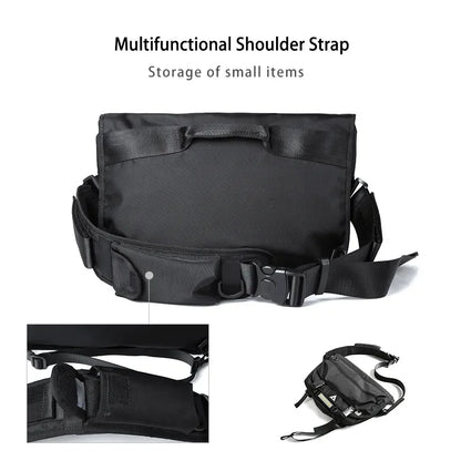 Messenger Bags For Men Waterproof Large Crossbody Shoulder Men's Hip Hop Street Cycling Travel Multilayer Antitheft Design Bags