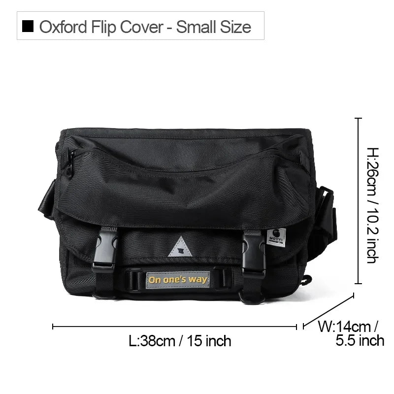 Messenger Bags For Men Waterproof Large Crossbody Shoulder Men's Hip Hop Street Cycling Travel Multilayer Antitheft Design Bags