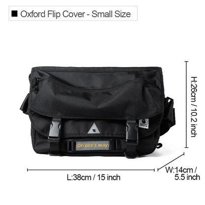 Messenger Bags For Men Waterproof Large Crossbody Shoulder Men's Hip Hop Street Cycling Travel Multilayer Antitheft Design Bags