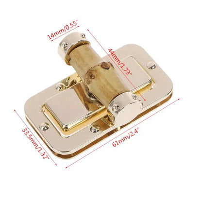 Metal Bamboo Rectangle Clasp Turn Lock Twist Locks DIY Handbag Bag Purse H