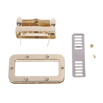 Metal Bamboo Rectangle Clasp Turn Lock Twist Locks DIY Handbag Bag Purse H