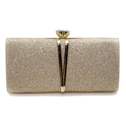 Metal Chain Evening Bags Sequined Prom Party Clutch Luxury Gift Mini Handbags for Wedding New Fashion Female Shoulder Bag 2024