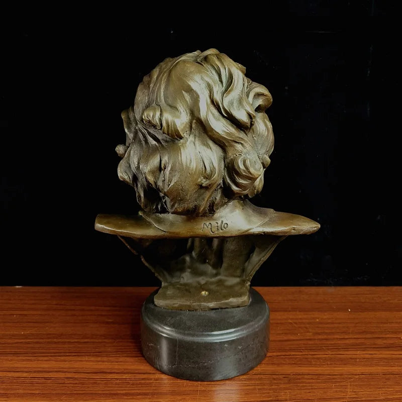 Metal Figurine Beethoven Bronze Statue Home Decor Sculptures TPY-789