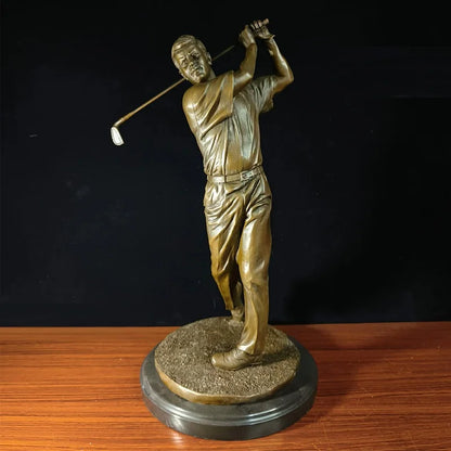 Metal Figurine Golf man Bronze Statue Home Decor Sculptures TPY-009-2
