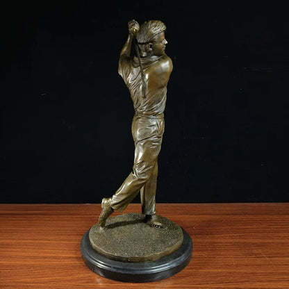 Metal Figurine Golf man Bronze Statue Home Decor Sculptures TPY-009-2
