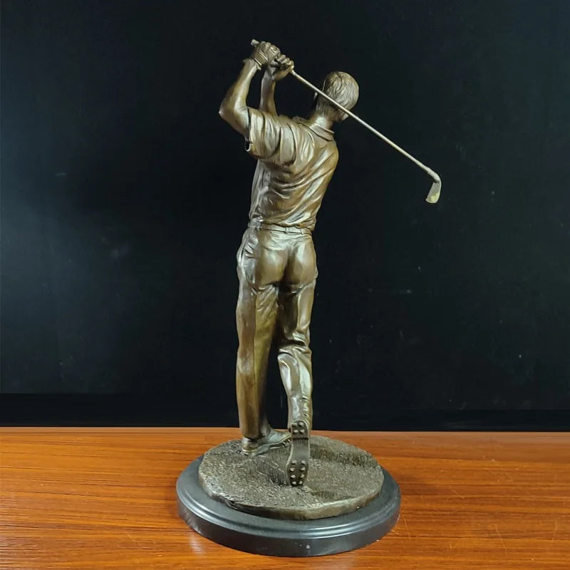 Metal Figurine Golf man Bronze Statue Home Decor Sculptures TPY-009-2
