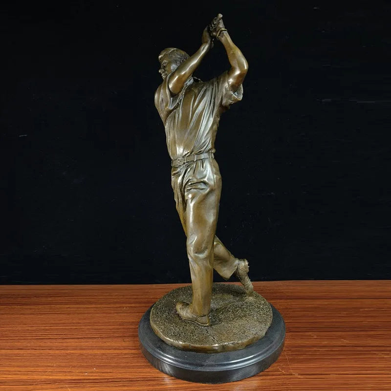 Metal Figurine Golf man Bronze Statue Home Decor Sculptures TPY-009-2