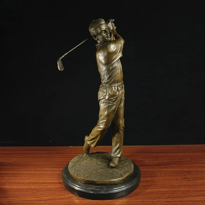 Metal Figurine Golf man Bronze Statue Home Decor Sculptures TPY-009-2