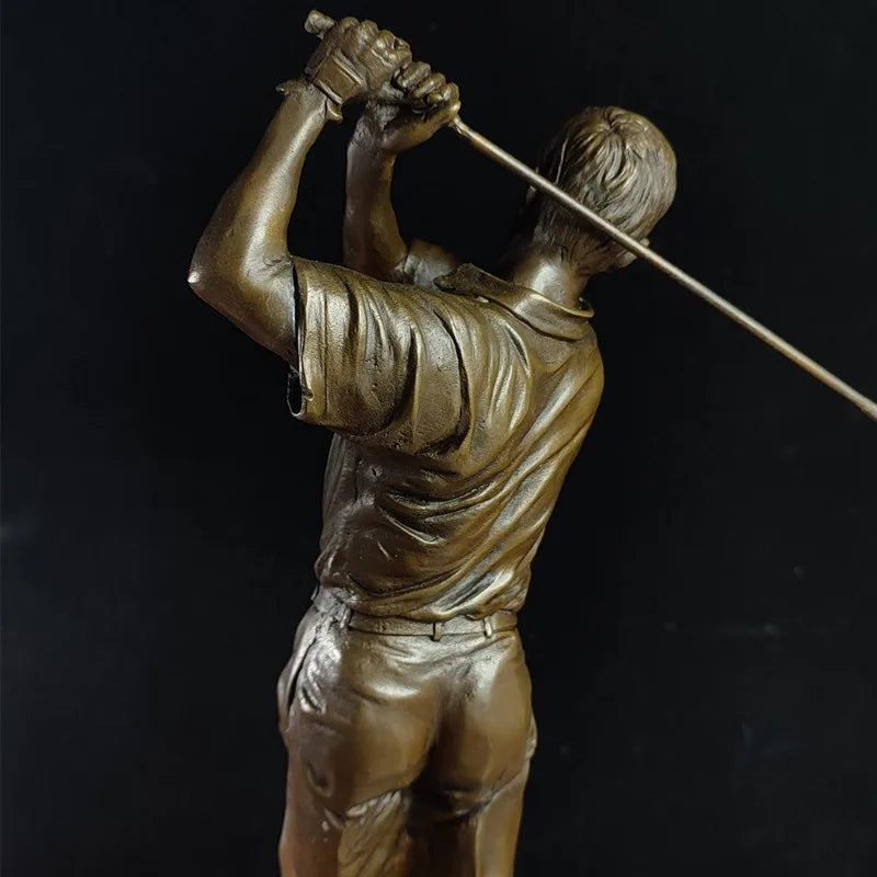 Metal Figurine Golf man Bronze Statue Home Decor Sculptures TPY-009-2