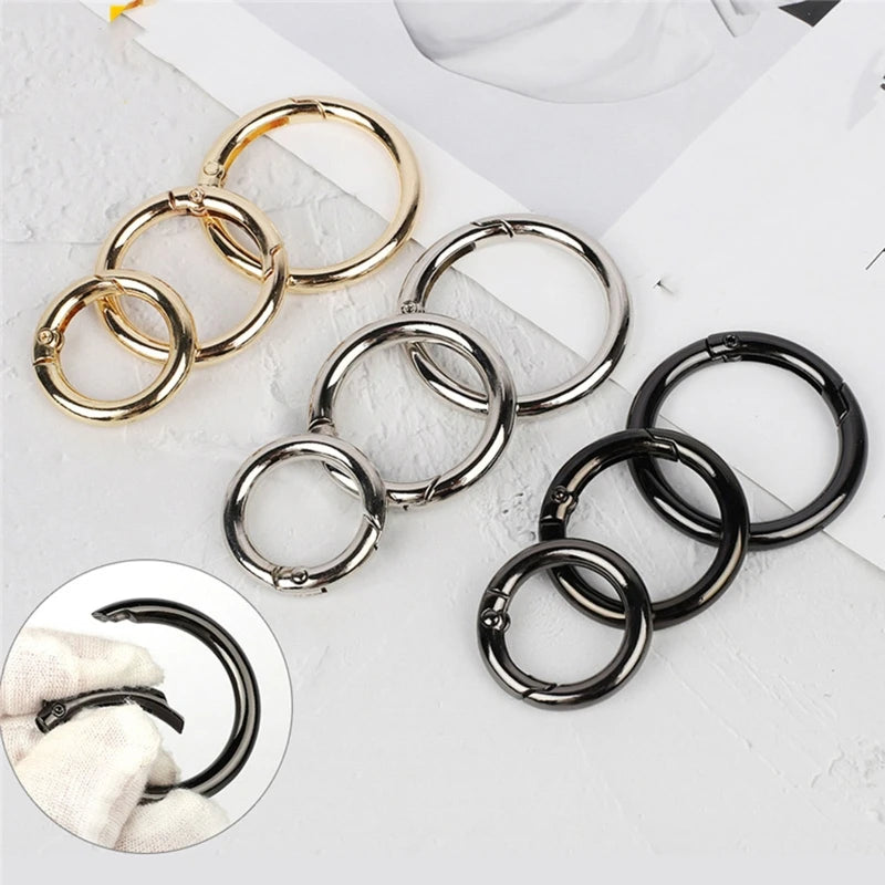 Metal Hand Bag Purse Strap Belt Dog Collar Chain Ring Buckle Clasp Keyring DIY Making Craft Accessories