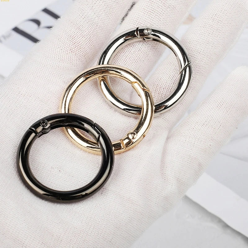 Metal Hand Bag Purse Strap Belt Dog Collar Chain Ring Buckle Clasp Keyring DIY Making Craft Accessories