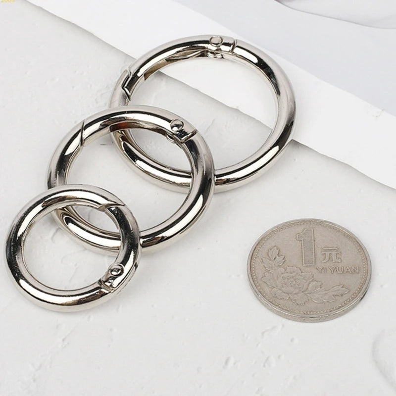 Metal Hand Bag Purse Strap Belt Dog Collar Chain Ring Buckle Clasp Keyring DIY Making Craft Accessories