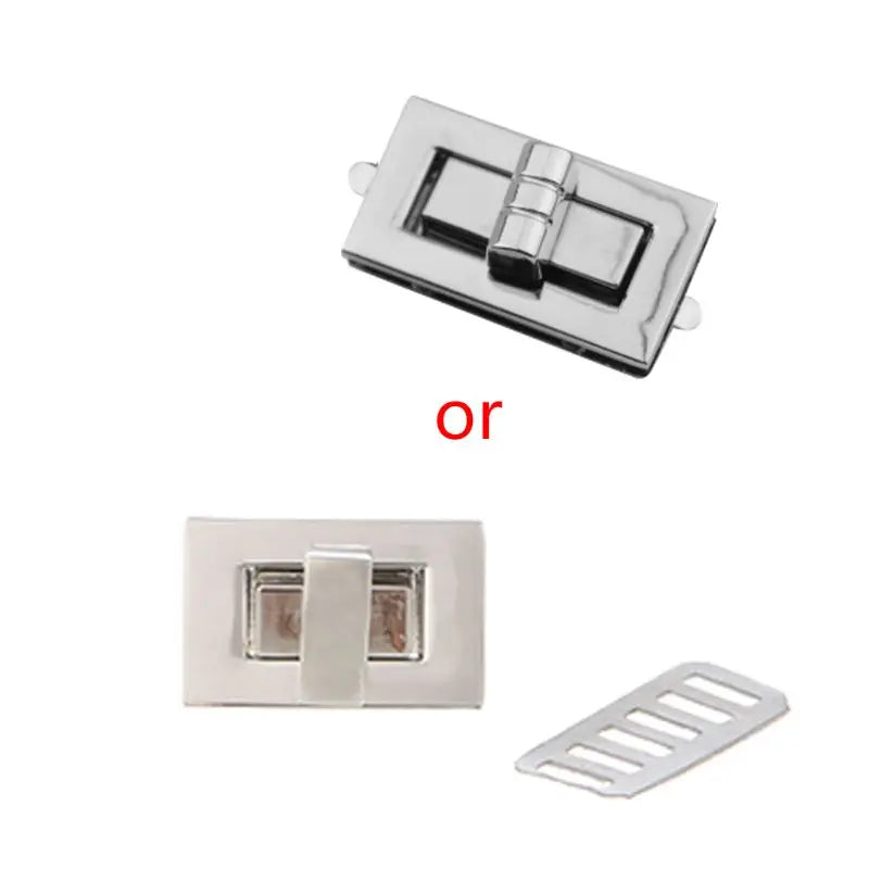 Metal Rectangle Shape Clasp Turn Lock Twist Lock DIY Handbag Bag Purse Hardware