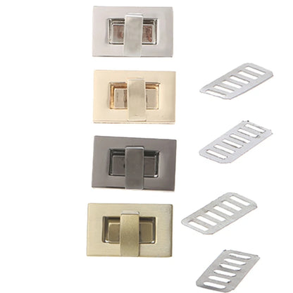 Metal Rectangle Shape Clasp Turn Lock Twist Lock DIY Handbag Bag Purse Hardware