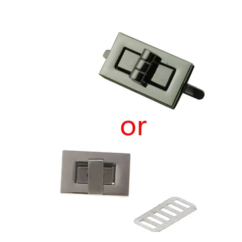 Metal Rectangle Shape Clasp Turn Lock Twist Lock DIY Handbag Bag Purse Hardware